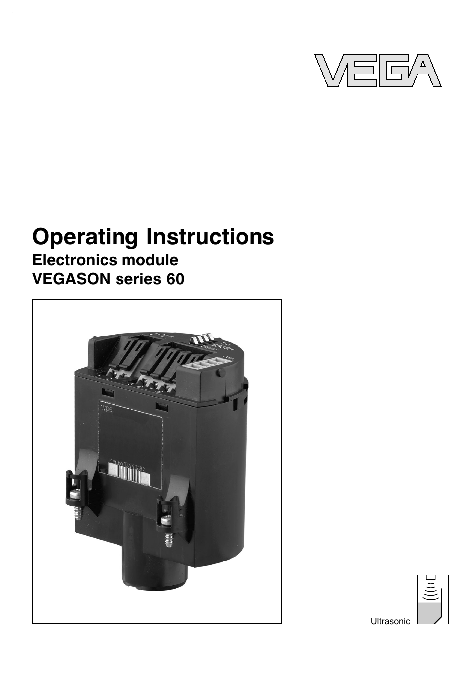 VEGA VEGASON series 60 Electronics module User Manual | 20 pages