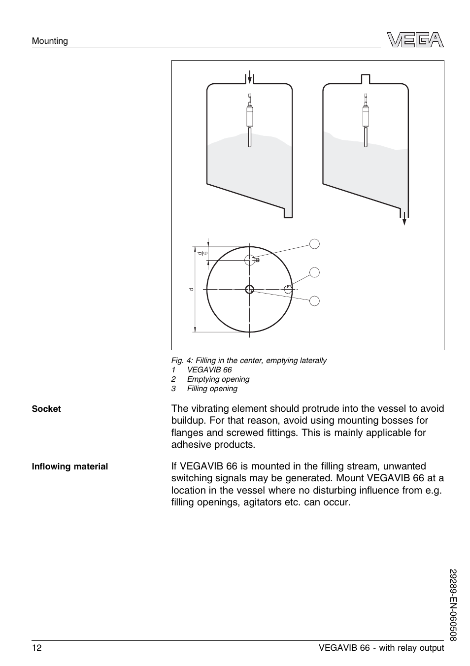 VEGA VEGAVIB 66 - relay output User Manual | Page 12 / 36