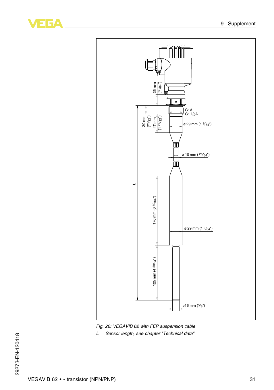 VEGA VEGAVIB 62 - transistor (NPN-PNP) User Manual | Page 31 / 36