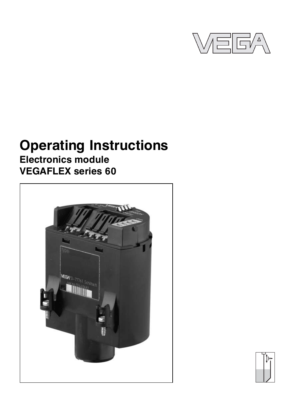 VEGA VEGAFLEX series 60 Electronics module User Manual | 16 pages