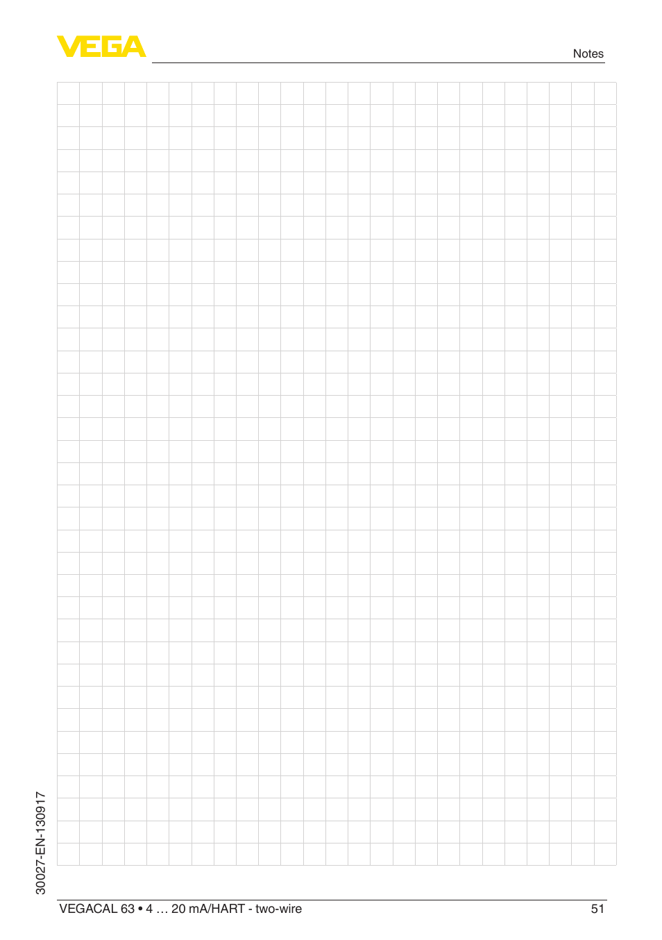 VEGA VEGACAL 63 4 … 20 mA_HART - two-wire User Manual | Page 51 / 52