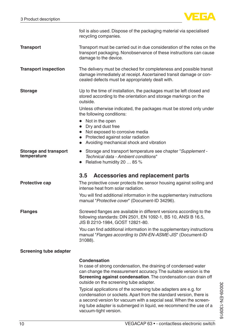 5 accessories and replacement parts | VEGA VEGACAP 63 - contactless electronic switch User Manual | Page 10 / 36