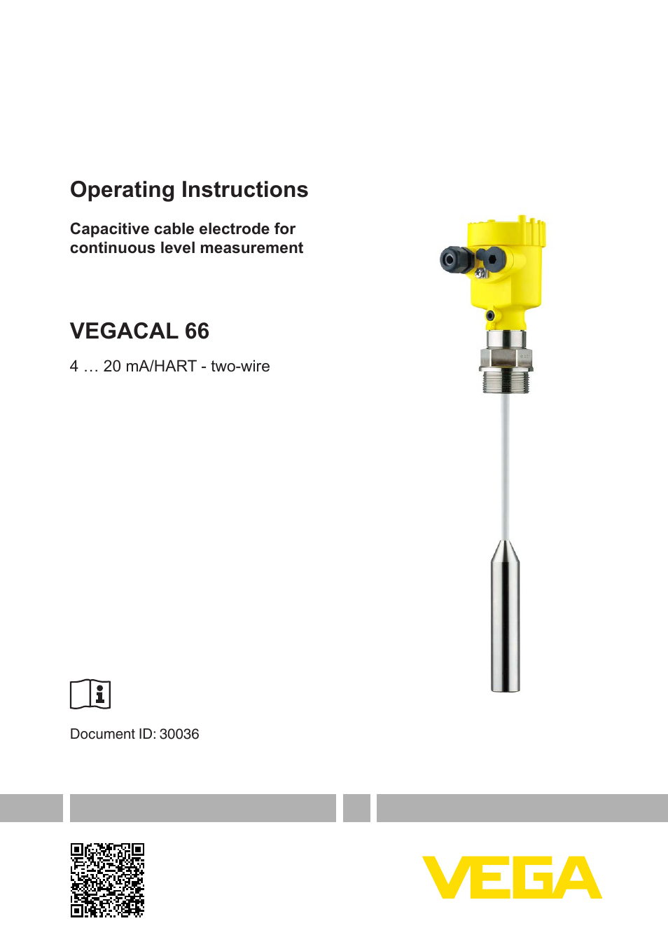VEGA VEGACAL 66 4 … 20 mA_HART - two-wire User Manual | 52 pages