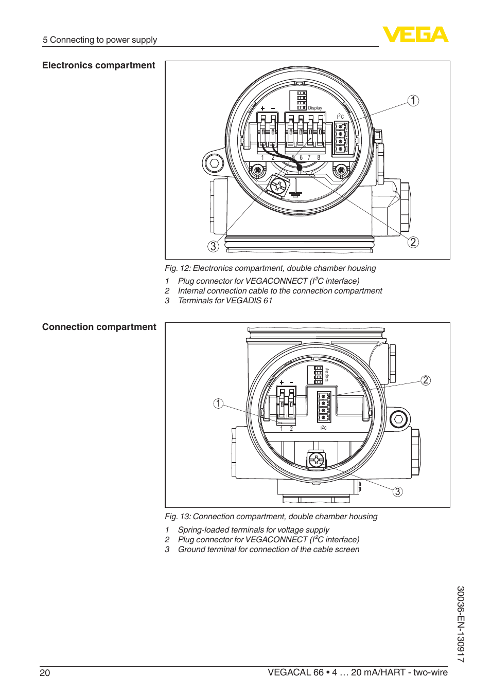 VEGA VEGACAL 66 4 … 20 mA_HART - two-wire User Manual | Page 20 / 52