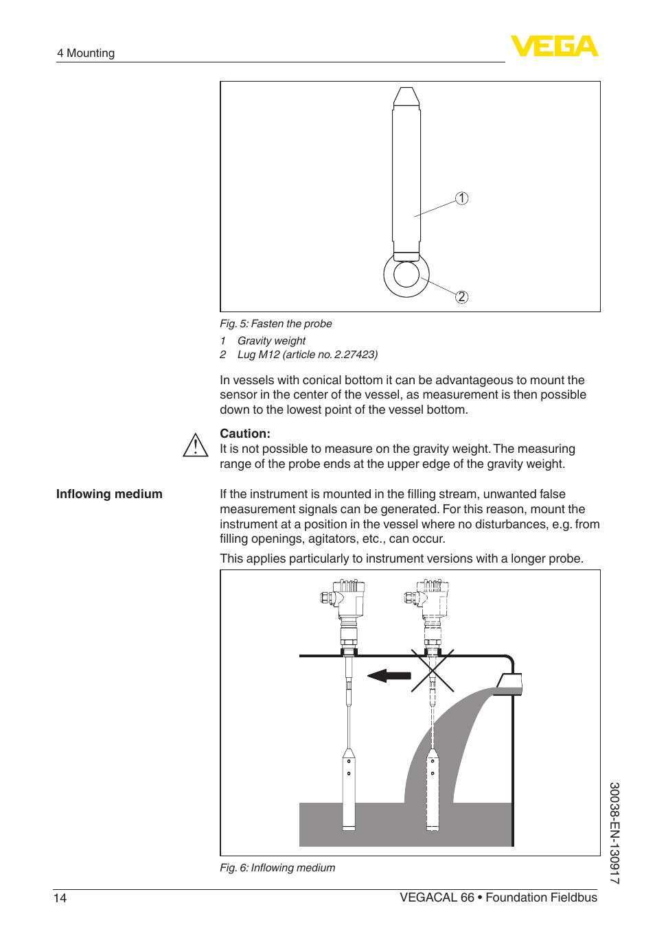 VEGA VEGACAL 66 Foundation Fieldbus User Manual | Page 14 / 52