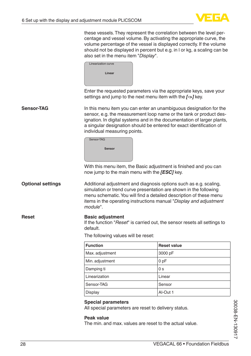 VEGA VEGACAL 66 Foundation Fieldbus User Manual | Page 28 / 52