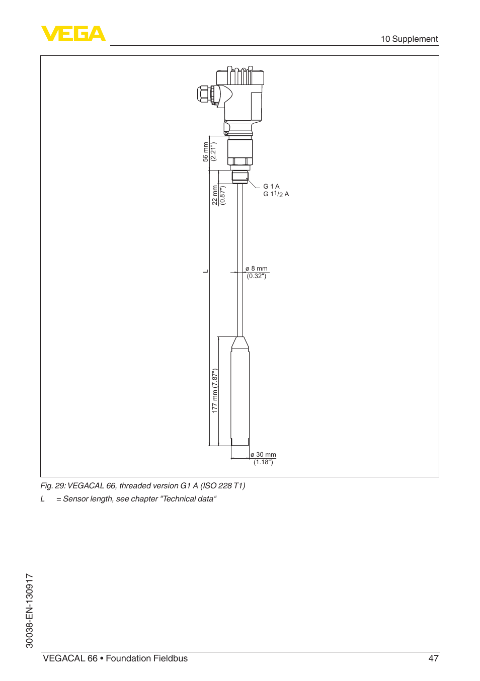 10 supplement | VEGA VEGACAL 66 Foundation Fieldbus User Manual | Page 47 / 52