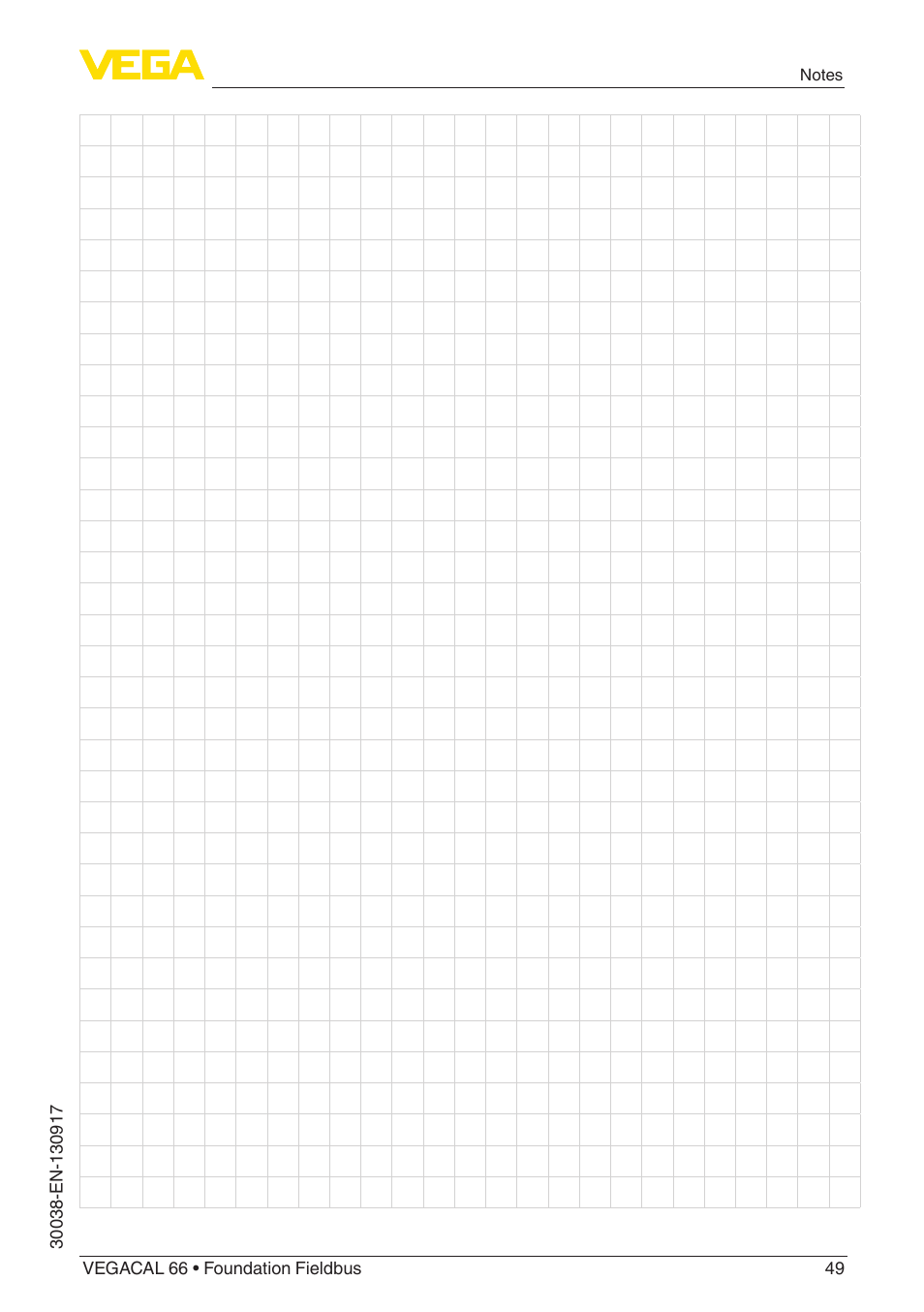 VEGA VEGACAL 66 Foundation Fieldbus User Manual | Page 49 / 52