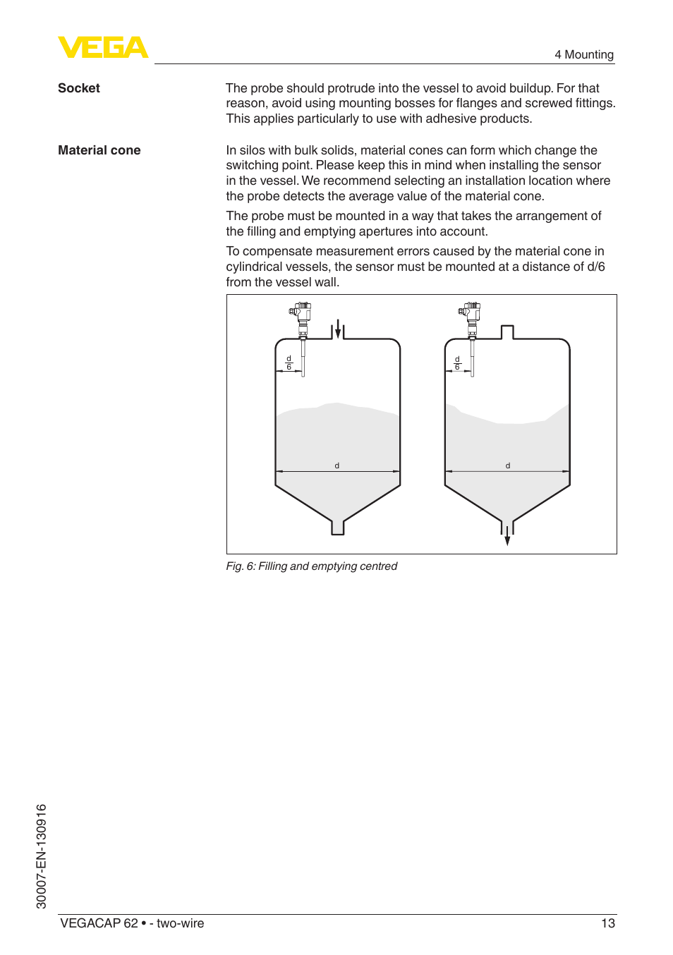 VEGA VEGACAP 62 - two-wire User Manual | Page 13 / 40