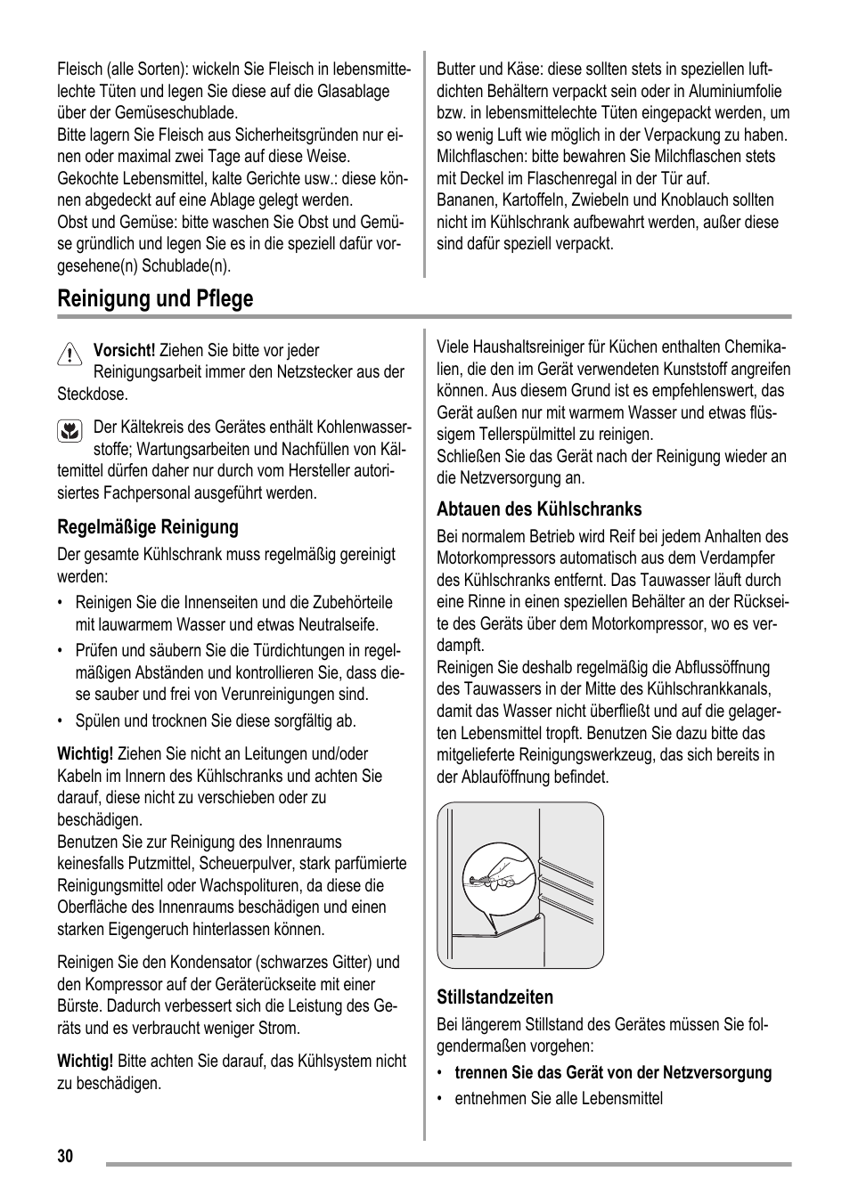 Reinigung und pflege | ZANKER ZKK 9008 User Manual | Page 30 / 36