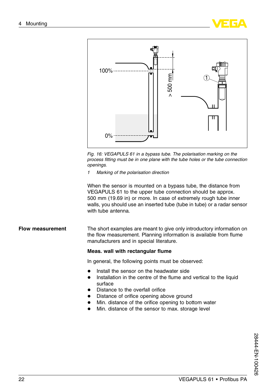 VEGA VEGAPULS 61 (≥ 2.0.0 - ≤ 3.8) Proﬁbus PA User Manual | Page 22 / 76