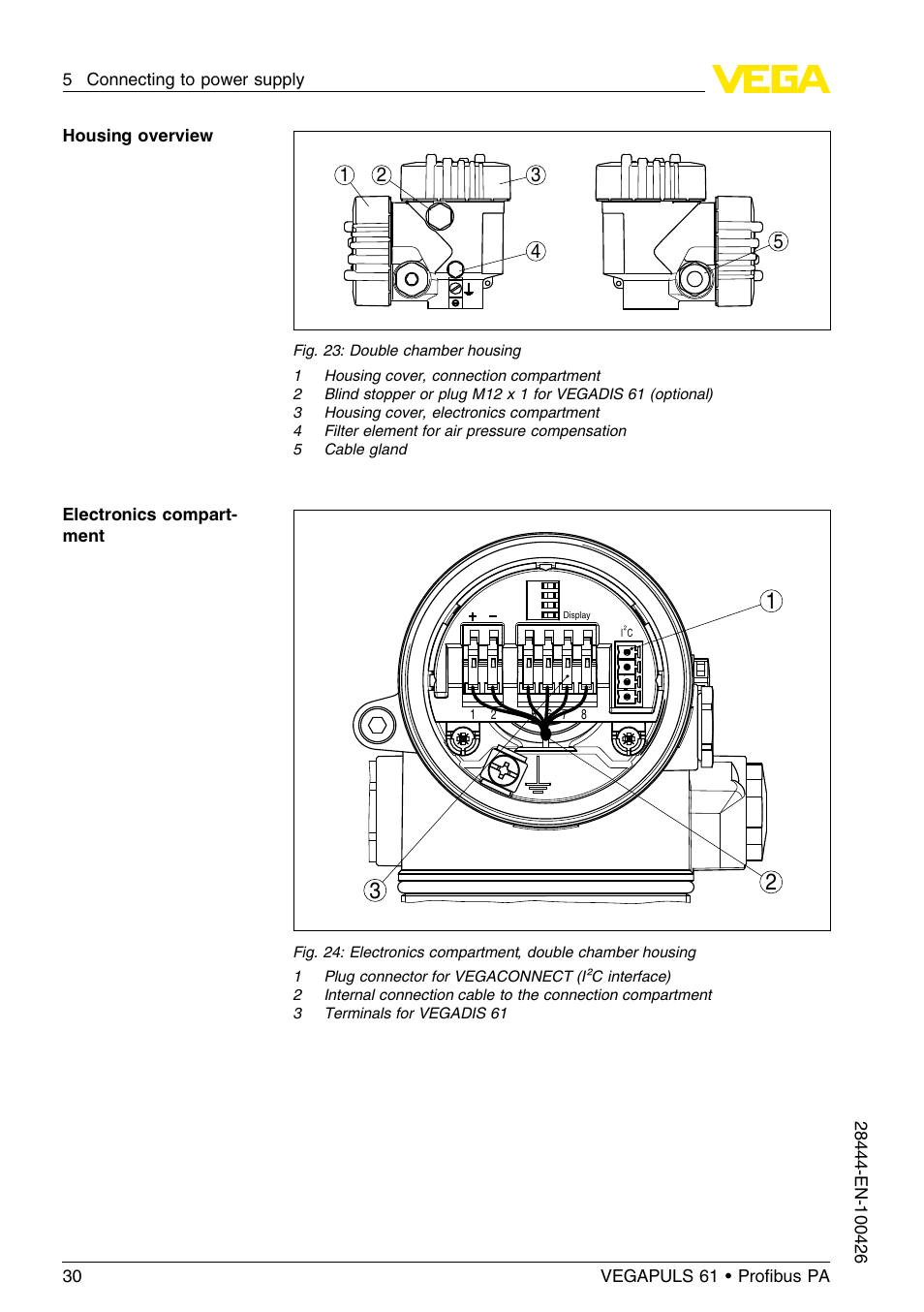 VEGA VEGAPULS 61 (≥ 2.0.0 - ≤ 3.8) Proﬁbus PA User Manual | Page 30 / 76