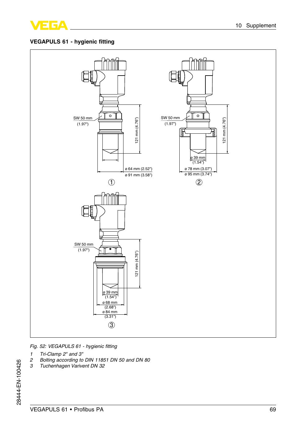 VEGA VEGAPULS 61 (≥ 2.0.0 - ≤ 3.8) Proﬁbus PA User Manual | Page 69 / 76