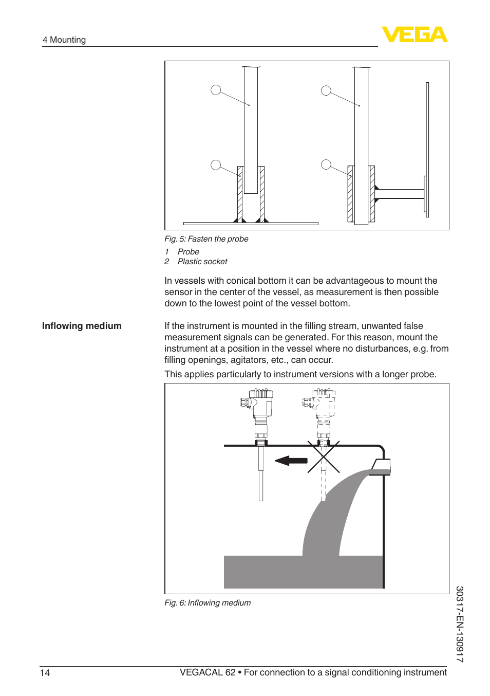 VEGA VEGACAL 62 For connection to a signal conditioning instrument User Manual | Page 14 / 36
