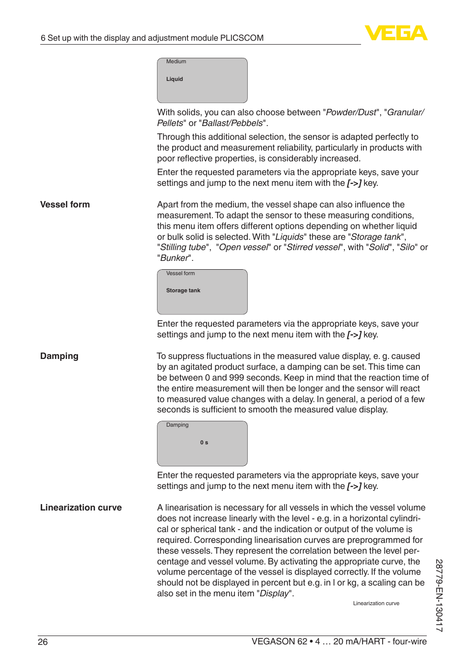 VEGA VEGASON 62 4 … 20 mA_HART - four-wire User Manual | Page 26 / 48