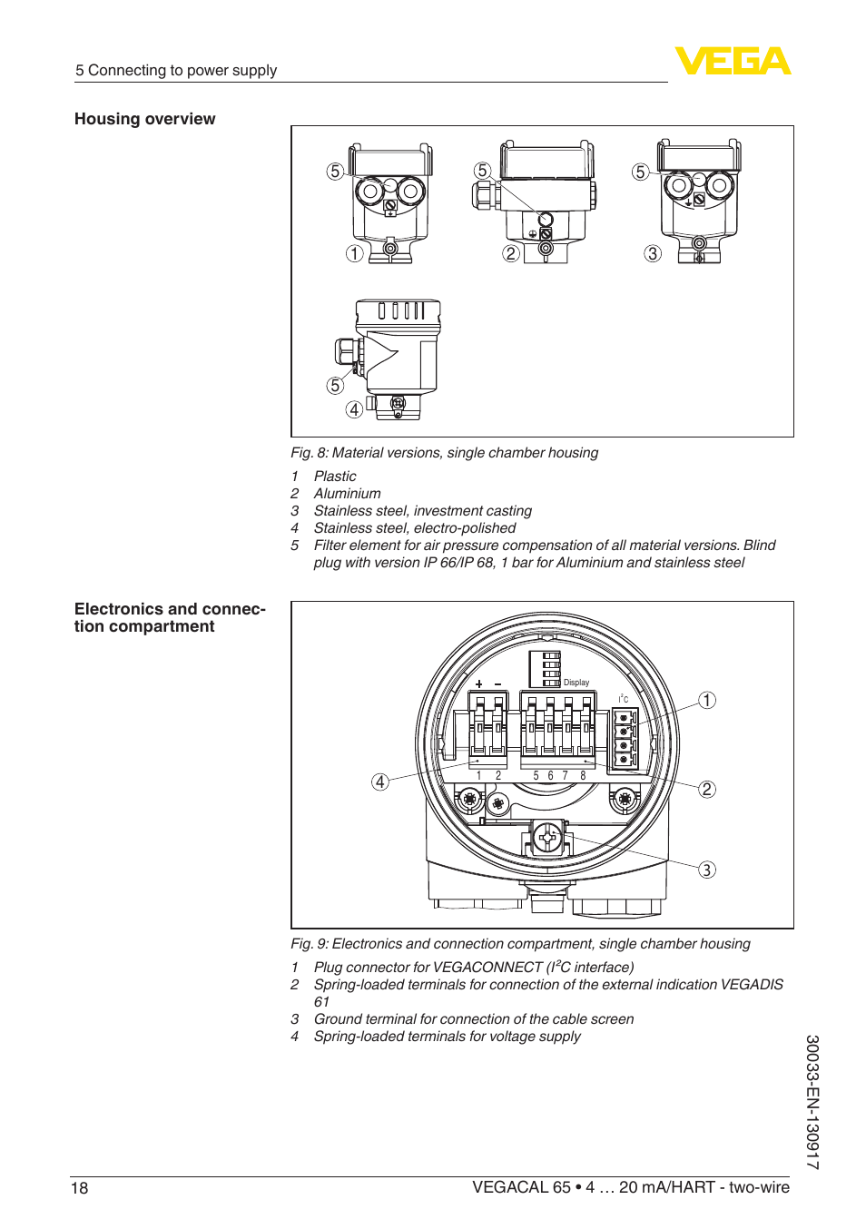 VEGA VEGACAL 65 4 … 20 mA_HART - two-wire User Manual | Page 18 / 52