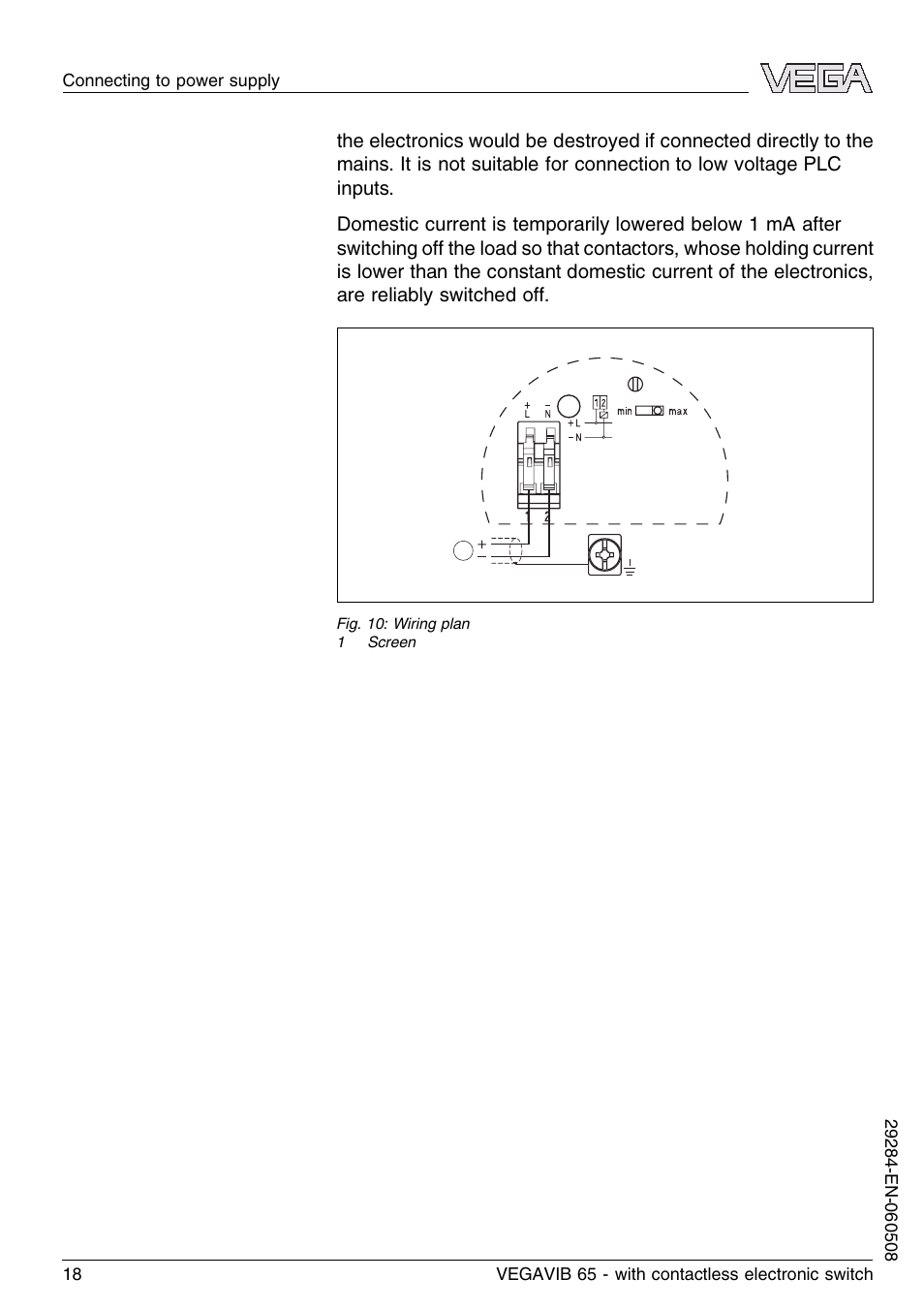 VEGA VEGAVIB 65 - contactless electronic switch User Manual | Page 18 / 36