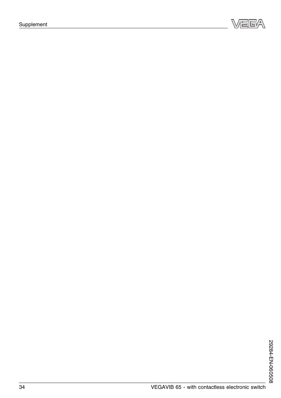 VEGA VEGAVIB 65 - contactless electronic switch User Manual | Page 34 / 36