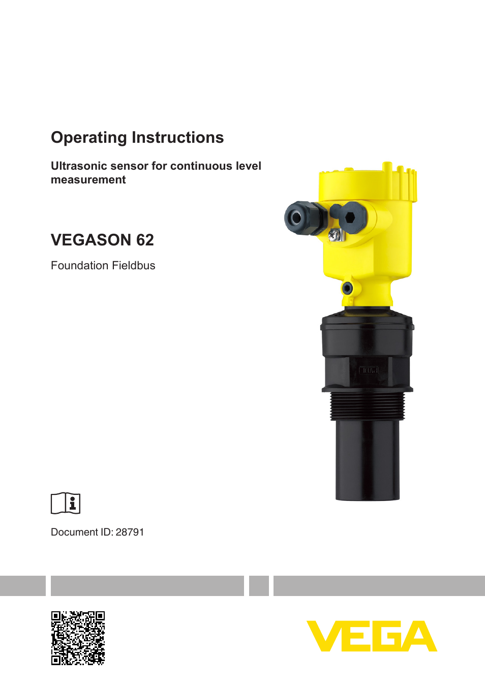 VEGA VEGASON 62 Foundation Fieldbus User Manual | 52 pages