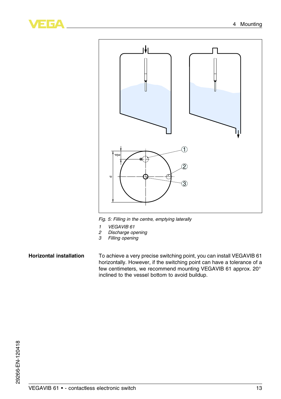 VEGA VEGAVIB 61 - contactless electronic switch User Manual | Page 13 / 36