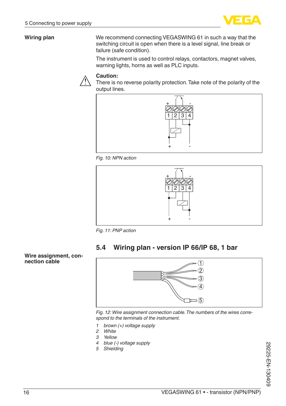 VEGA VEGASWING 61 - transistor (NPN-PNP) User Manual | Page 16 / 36