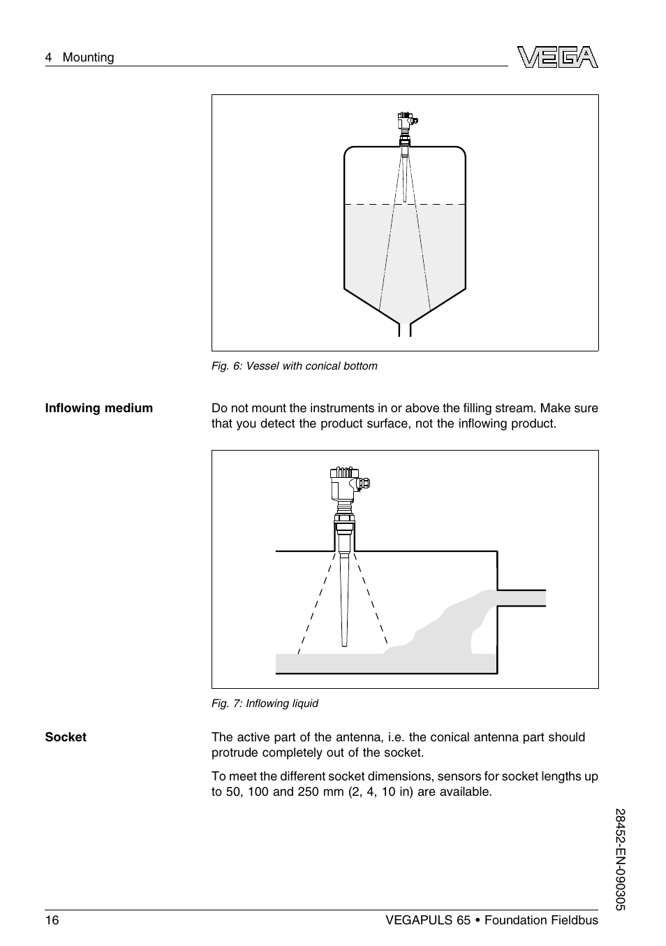 VEGA VEGAPULS 65 (≥ 2.0.0 - ≤ 3.8) Foundation Fieldbus User Manual | Page 16 / 64