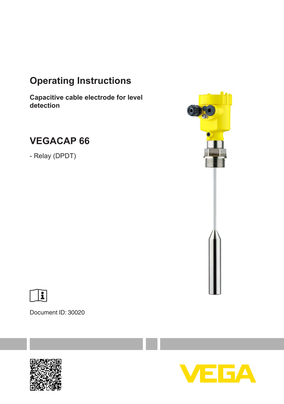 VEGA VEGACAP 66 - Relay (DPDT) User Manual | 36 pages