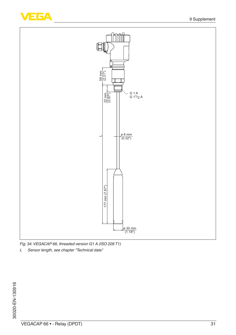 VEGA VEGACAP 66 - Relay (DPDT) User Manual | Page 31 / 36