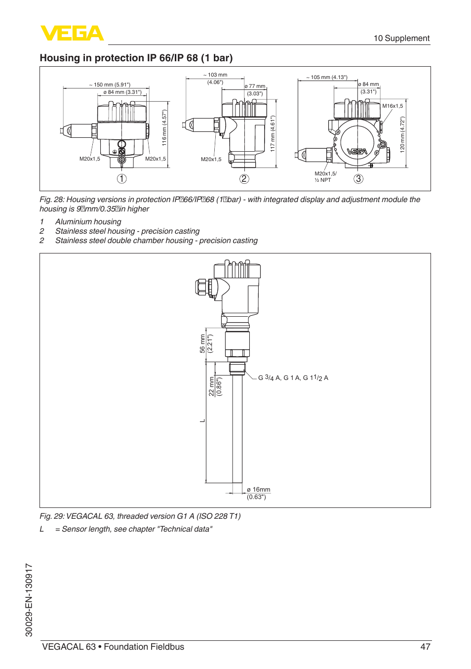 10 supplement | VEGA VEGACAL 63 Foundation Fieldbus User Manual | Page 47 / 52