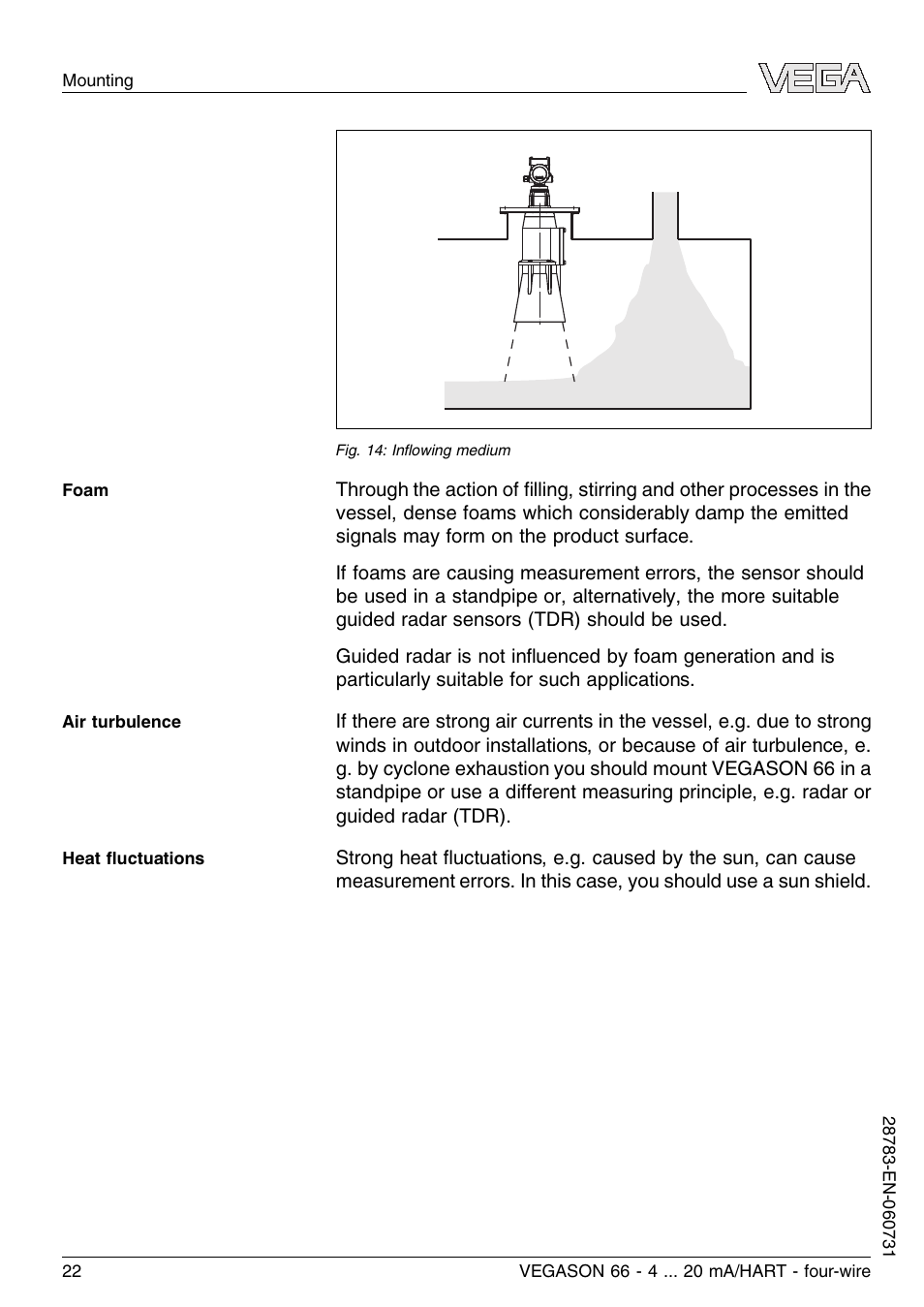 VEGA VEGASON 66 4 … 20 mA_HART four-wire User Manual | Page 22 / 60