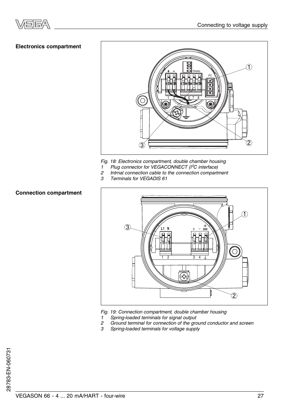 VEGA VEGASON 66 4 … 20 mA_HART four-wire User Manual | Page 27 / 60