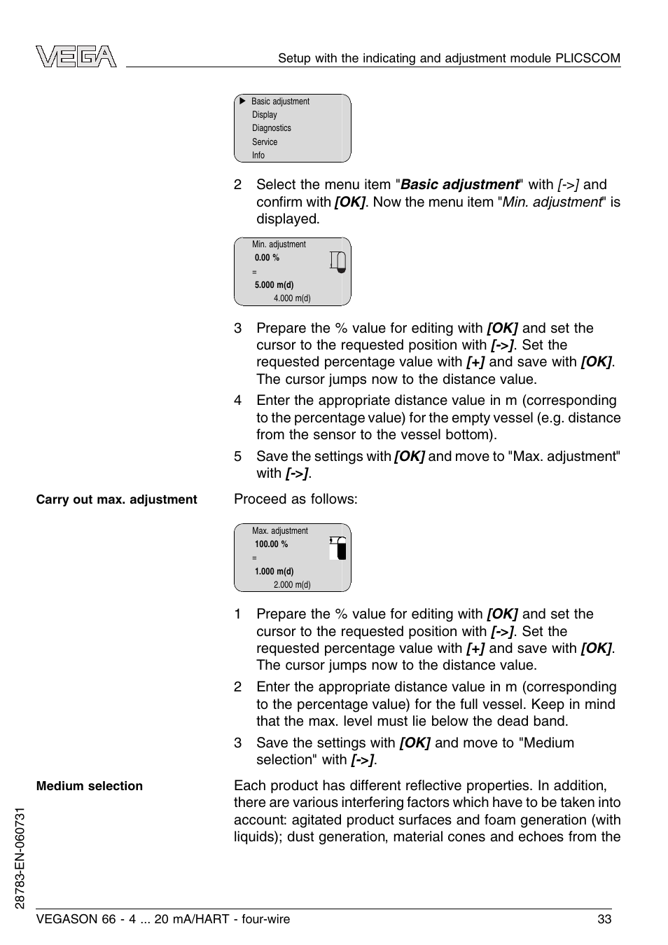 VEGA VEGASON 66 4 … 20 mA_HART four-wire User Manual | Page 33 / 60