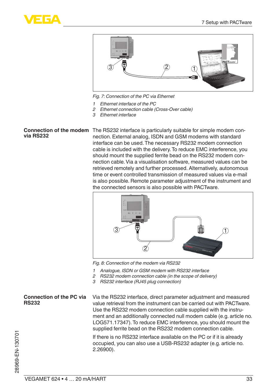 VEGA VEGAMET 624 User Manual | Page 33 / 56