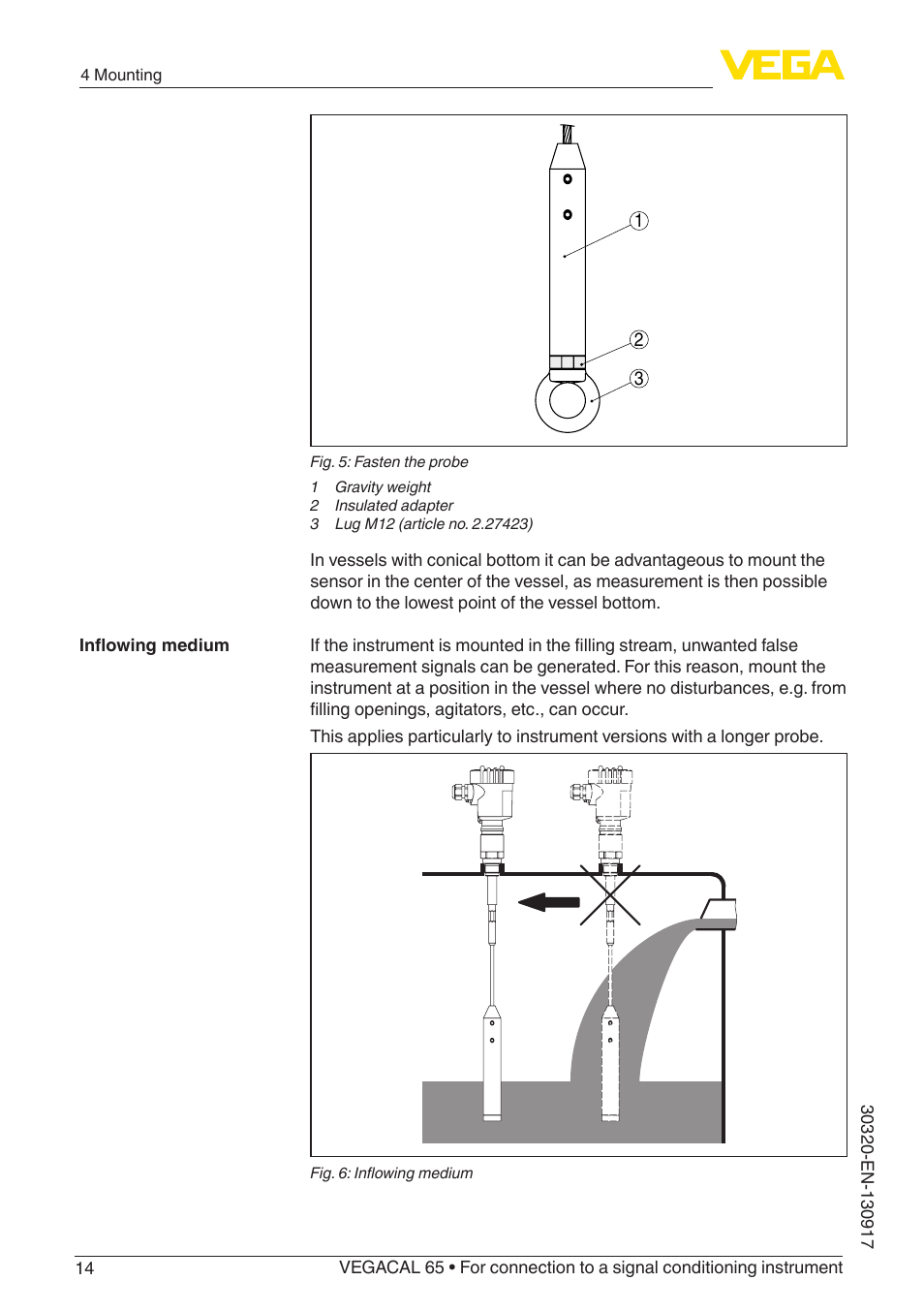 VEGA VEGACAL 65 For connection to a signal conditioning instrument User Manual | Page 14 / 36