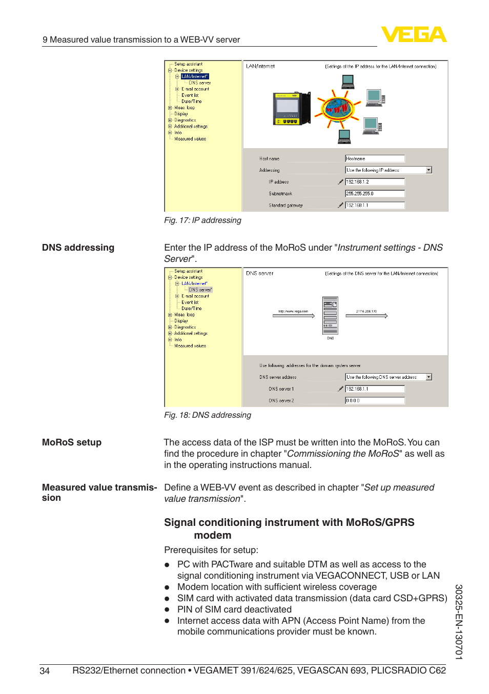 VEGA RS232_Ethernet connection User Manual | Page 34 / 64