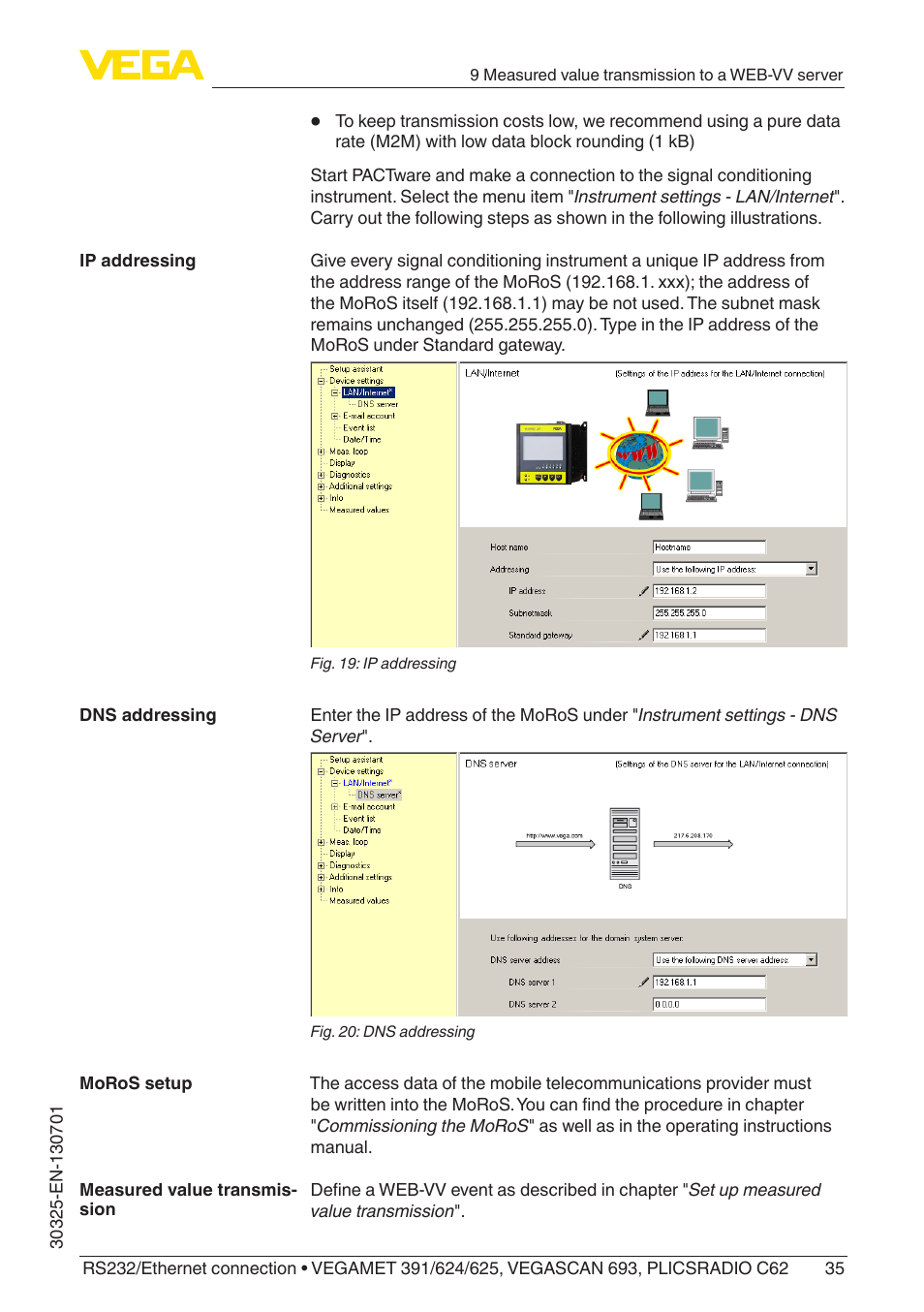 VEGA RS232_Ethernet connection User Manual | Page 35 / 64