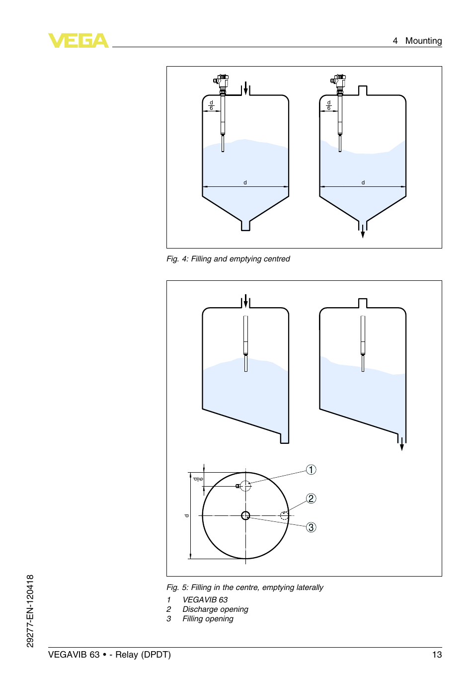 VEGA VEGAVIB 63 - Relay (DPDT) User Manual | Page 13 / 36