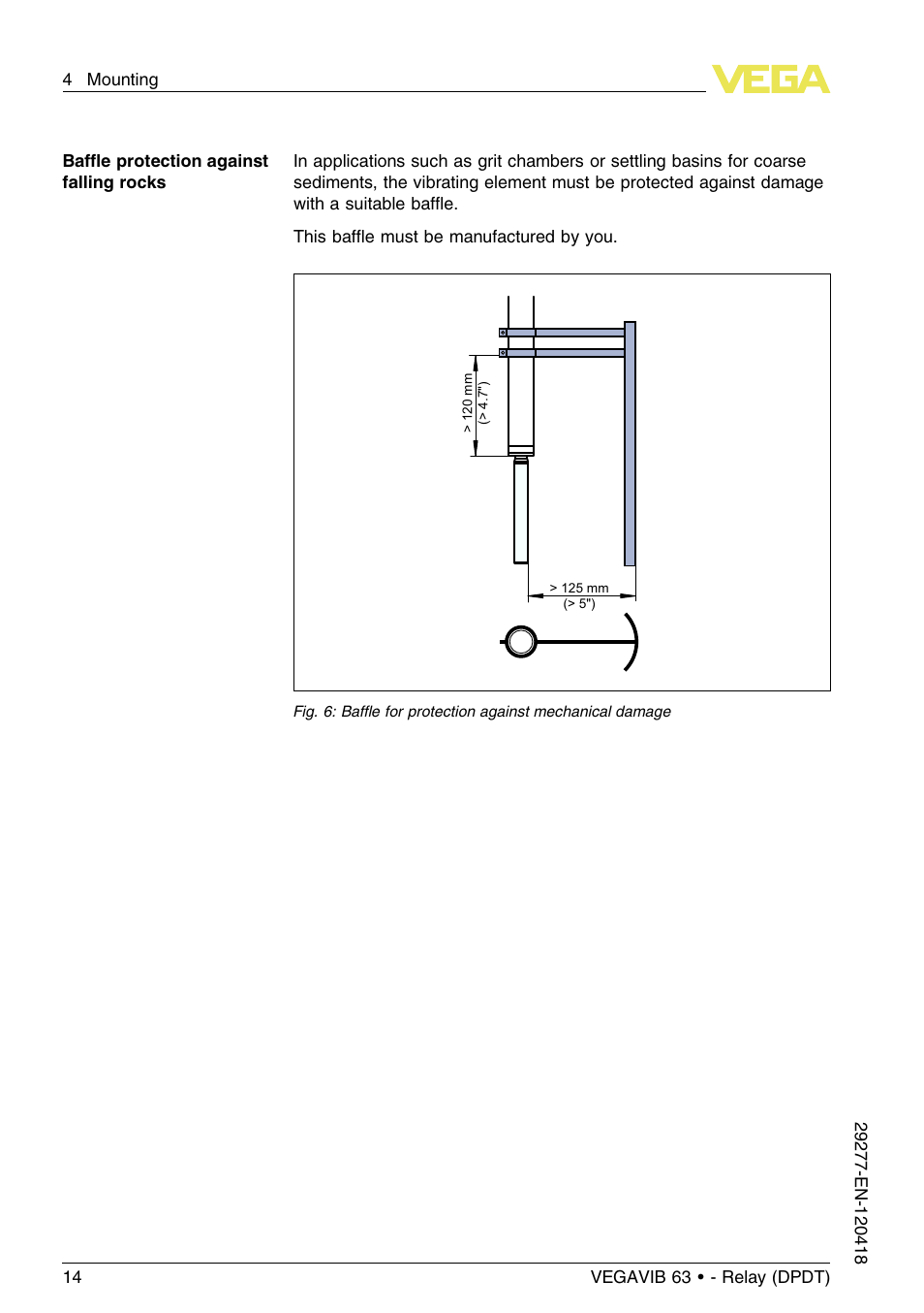 VEGA VEGAVIB 63 - Relay (DPDT) User Manual | Page 14 / 36