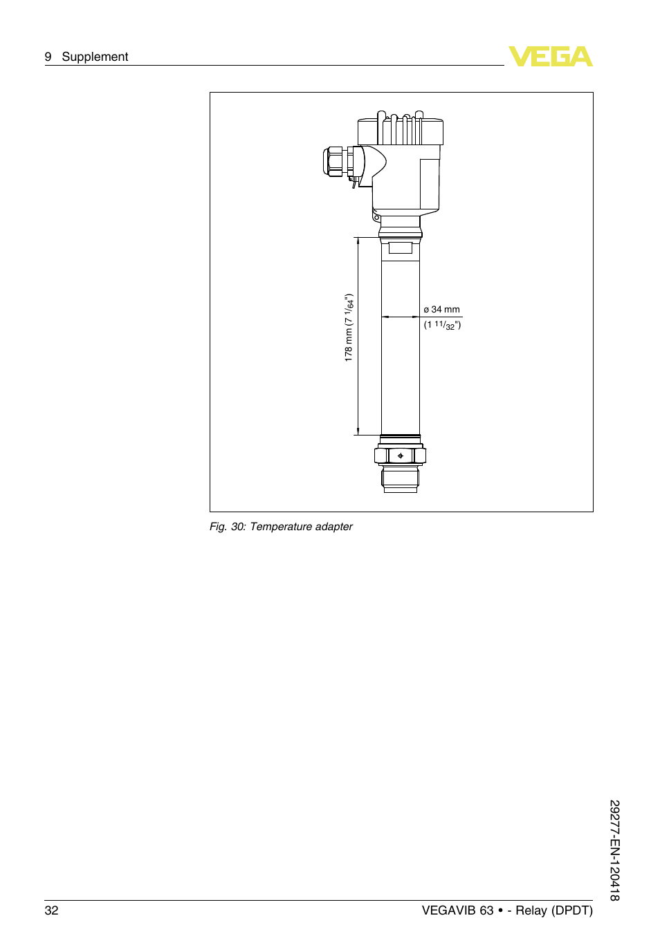 VEGA VEGAVIB 63 - Relay (DPDT) User Manual | Page 32 / 36