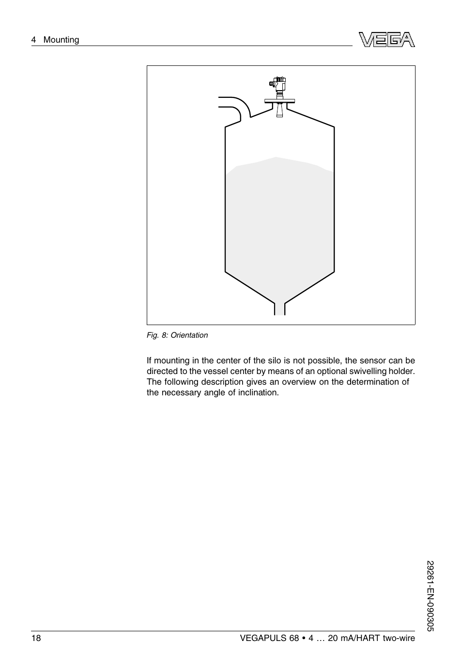 VEGA VEGAPULS 68 (≥ 2.0.0 - ≤ 3.8) 4 … 20 mA_HART two-wire User Manual | Page 18 / 80