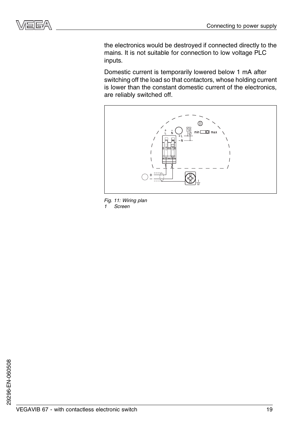 VEGA VEGAVIB 67 - contactless electronic switch User Manual | Page 19 / 36