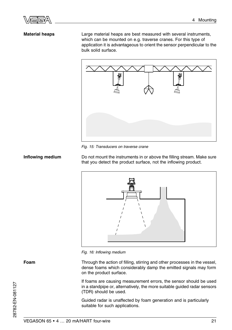 VEGA VEGASON 65 4 … 20 mA_HART four-wire User Manual | Page 21 / 64