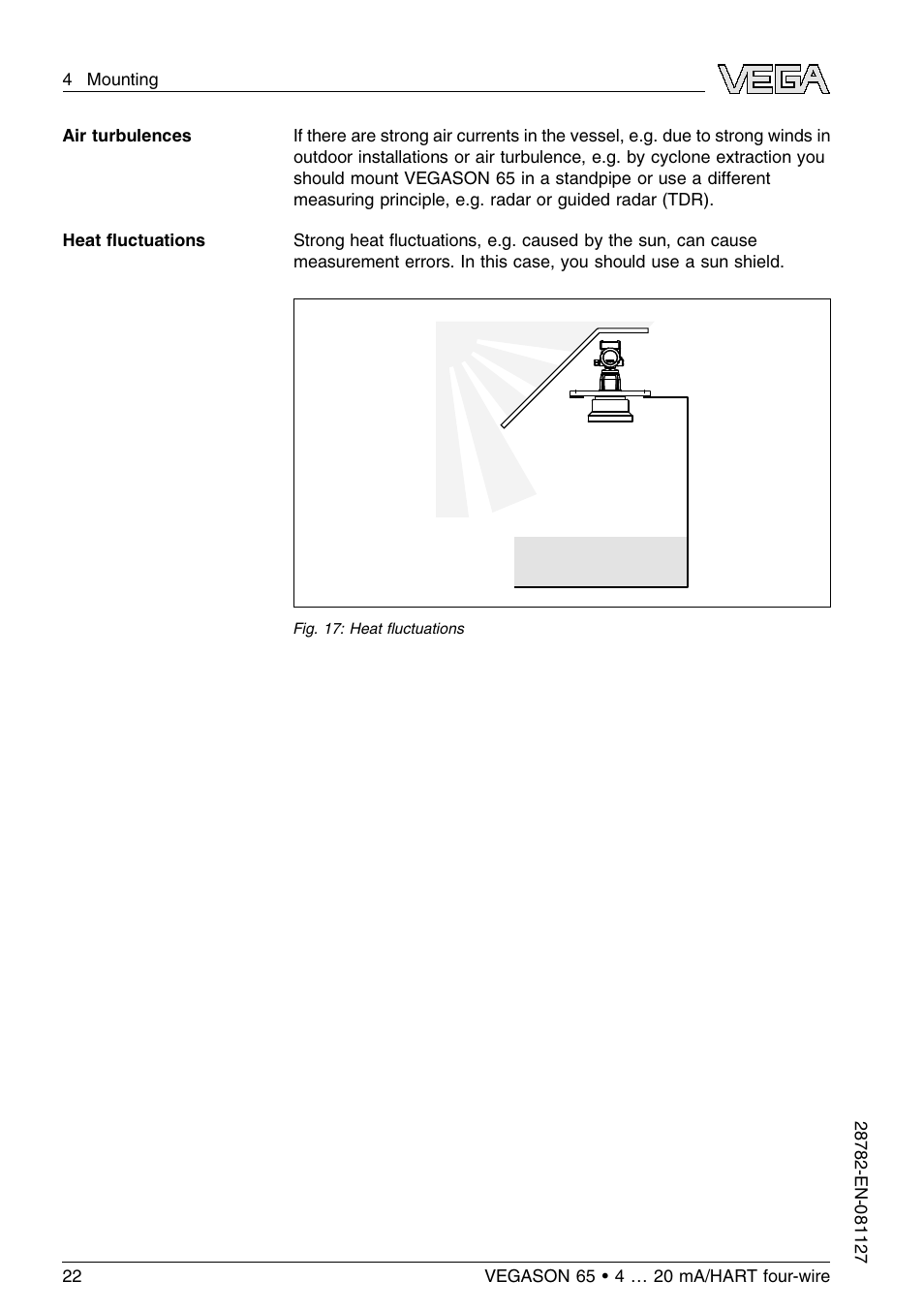 VEGA VEGASON 65 4 … 20 mA_HART four-wire User Manual | Page 22 / 64