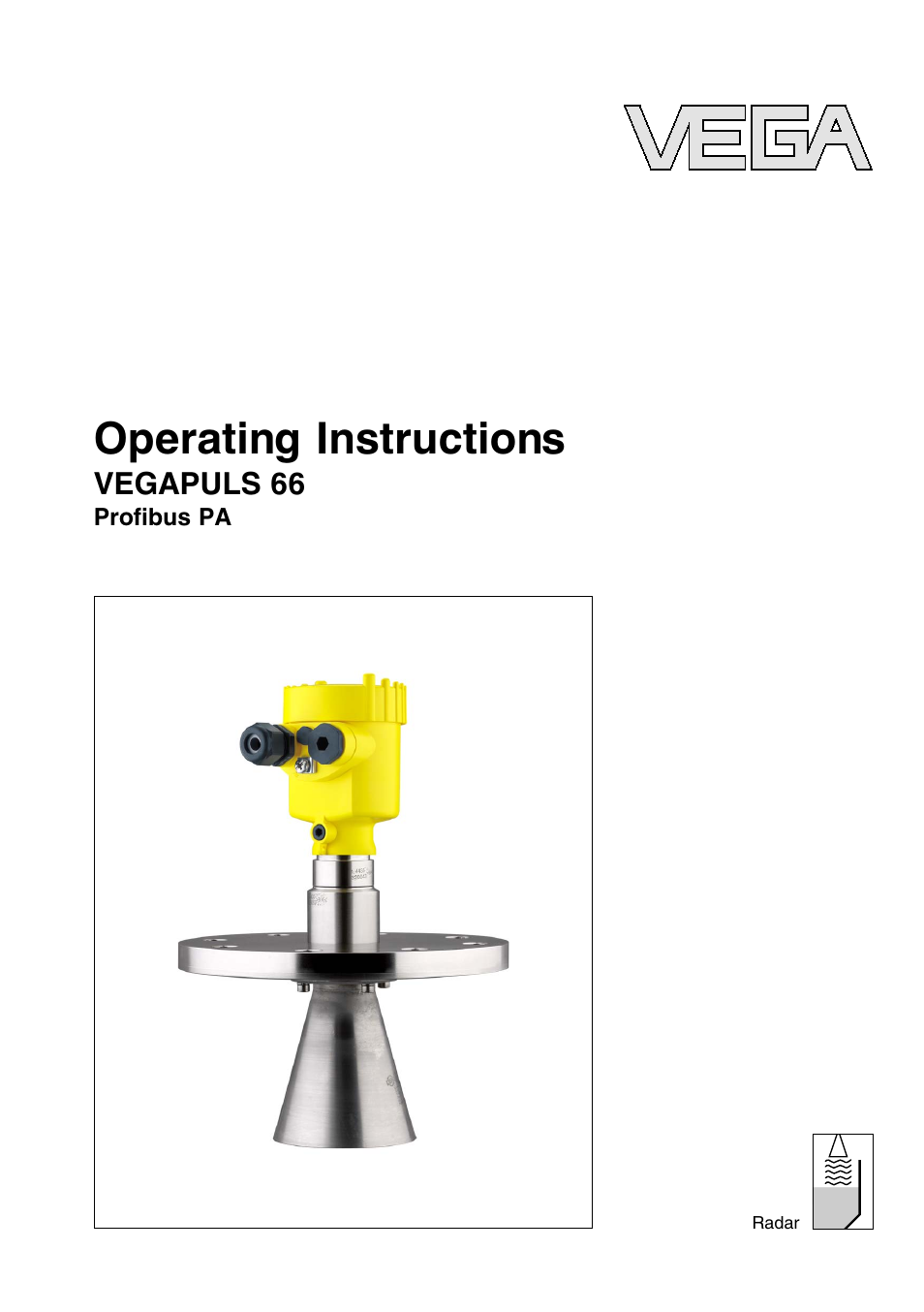 VEGA VEGAPULS 66 (≥ 2.0.0 - ≤ 3.8) Proﬁbus PA User Manual | 68 pages
