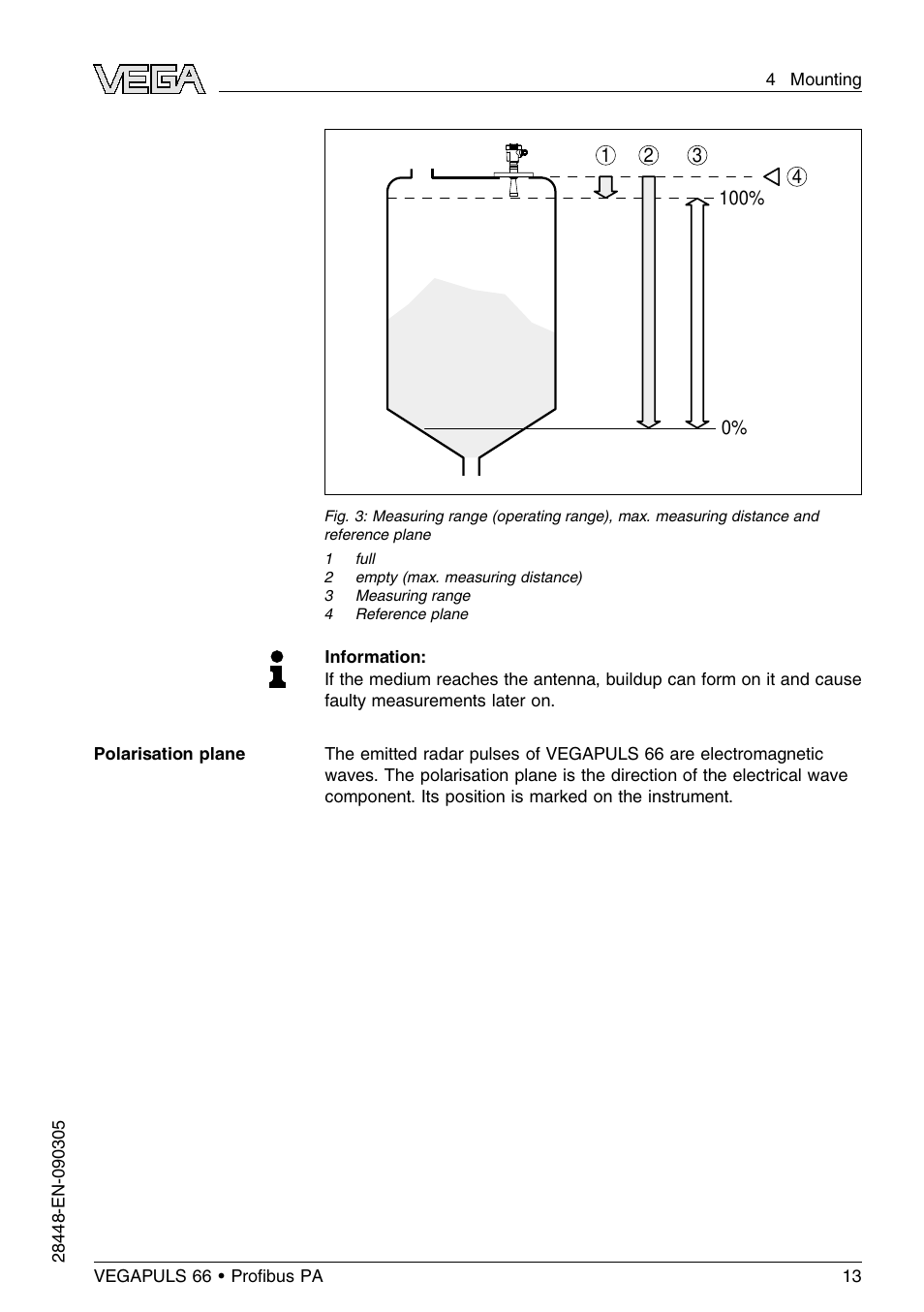 VEGA VEGAPULS 66 (≥ 2.0.0 - ≤ 3.8) Proﬁbus PA User Manual | Page 13 / 68