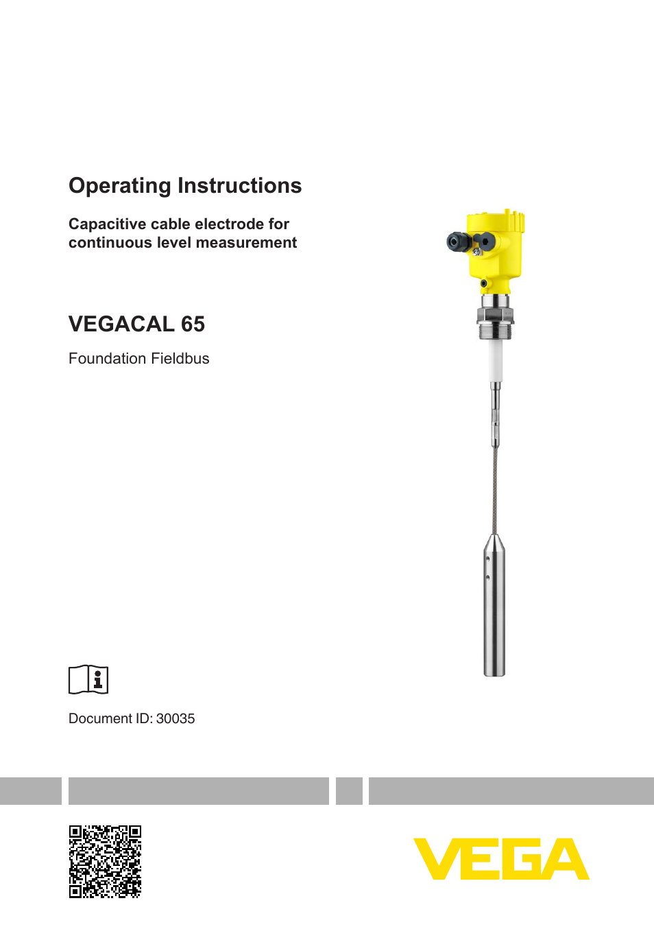 VEGA VEGACAL 65 Foundation Fieldbus User Manual | 52 pages