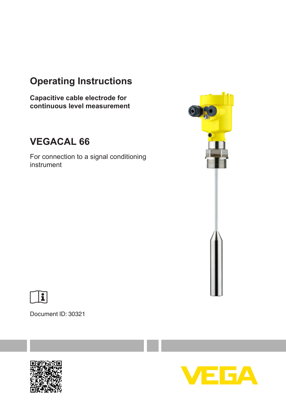 VEGA VEGACAL 66 For connection to a signal conditioning instrument User Manual | 36 pages