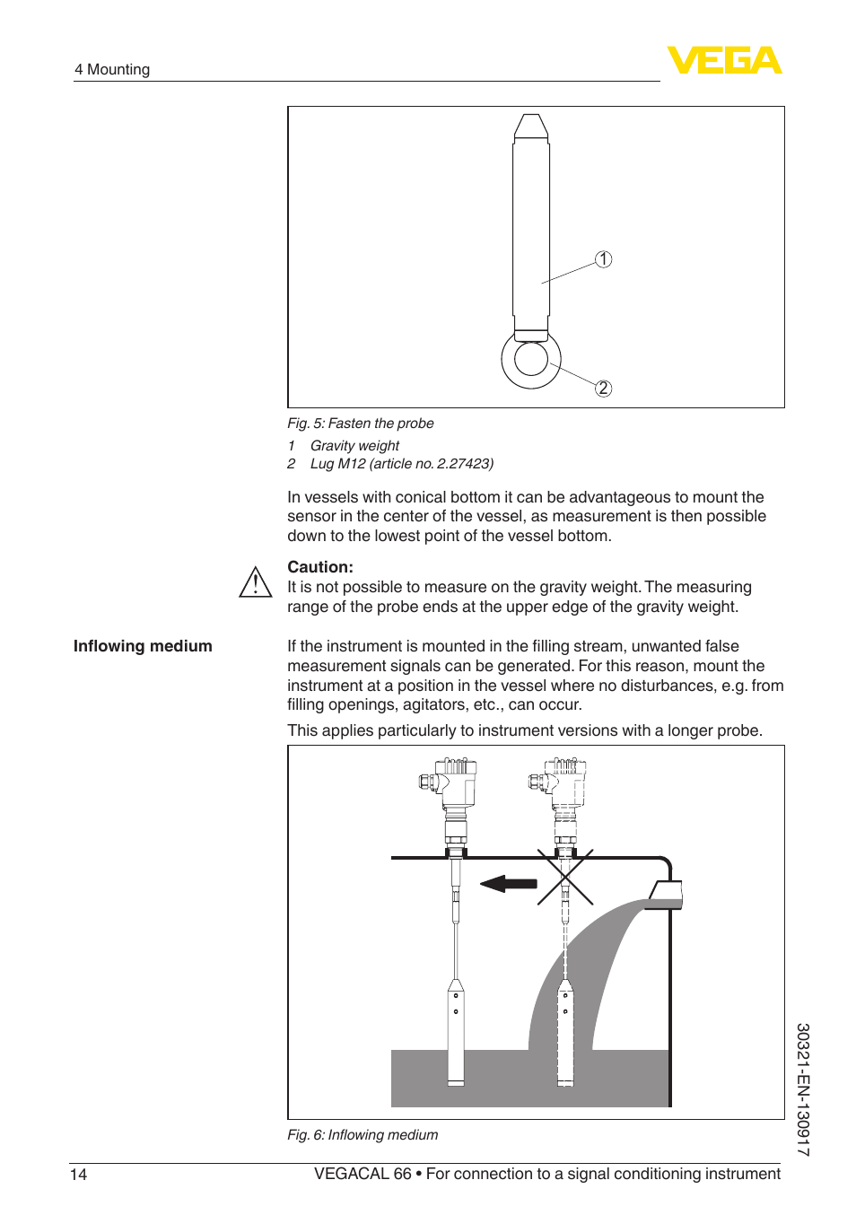 VEGA VEGACAL 66 For connection to a signal conditioning instrument User Manual | Page 14 / 36