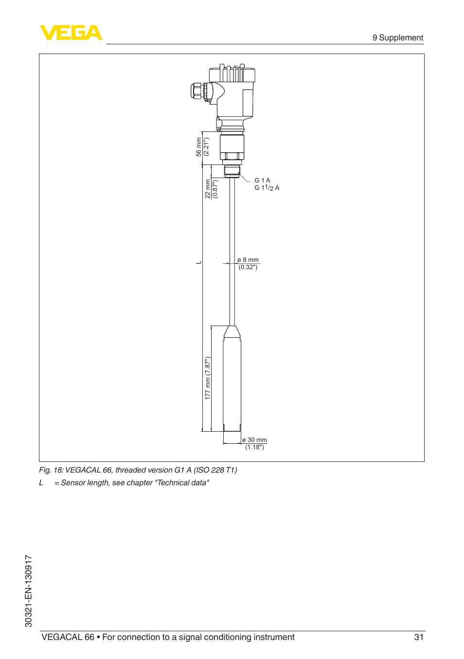 9 supplement | VEGA VEGACAL 66 For connection to a signal conditioning instrument User Manual | Page 31 / 36