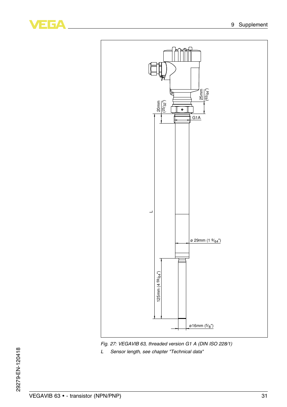 VEGA VEGAVIB 63 - transistor (NPN-PNP) User Manual | Page 31 / 36